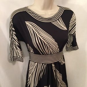 BCBG MaxAzria Black & White Print Dress Size XS